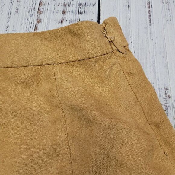 BCBGeneration Women's Size 4 Camel Tan Fit & Flare Chic Suede-Like Skirt - Picture 2 of 5